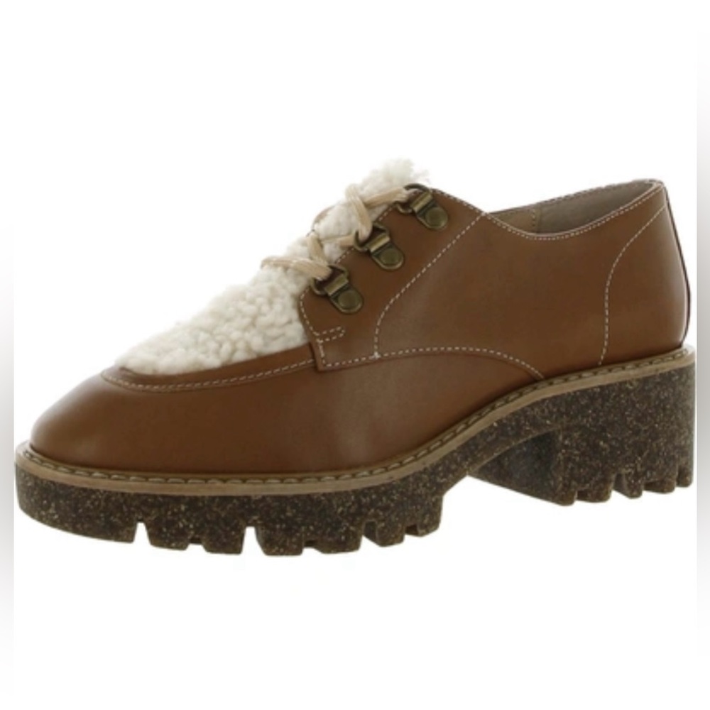 Donald Pliner Evans Sp 43 Womens Leather Shearling Oxfords NEW WITHOUT TAGS - Picture 1 of 5